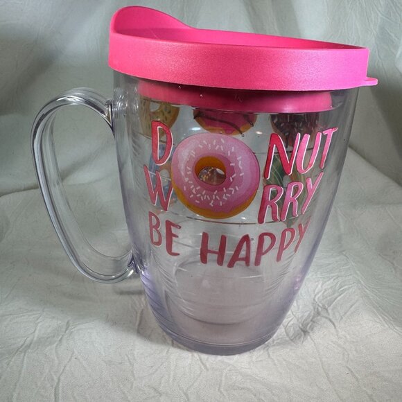 Donut-Themed Tervis Insulated Mug With Pink Lid - 16 Oz BPA-Free Double-Wall - Picture 1 of 5